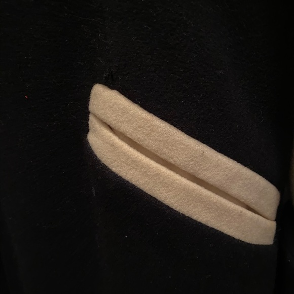 Vintage black color block coat - Picture 4 of 7